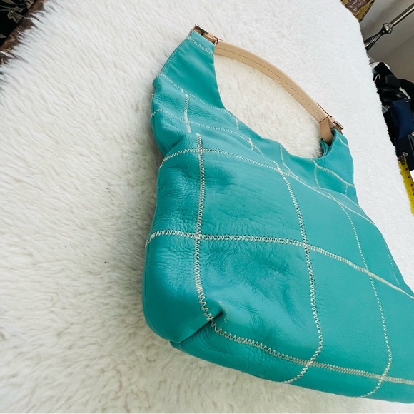 Ceci Ou Cela Plus Une Aqua Green Genuine Leather Shoulder/Hobo Bag - Picture 8 of 16